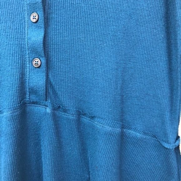 Splendid Ribbed Henley Peplum Light Top | Extra Small - Picture 3 of 5